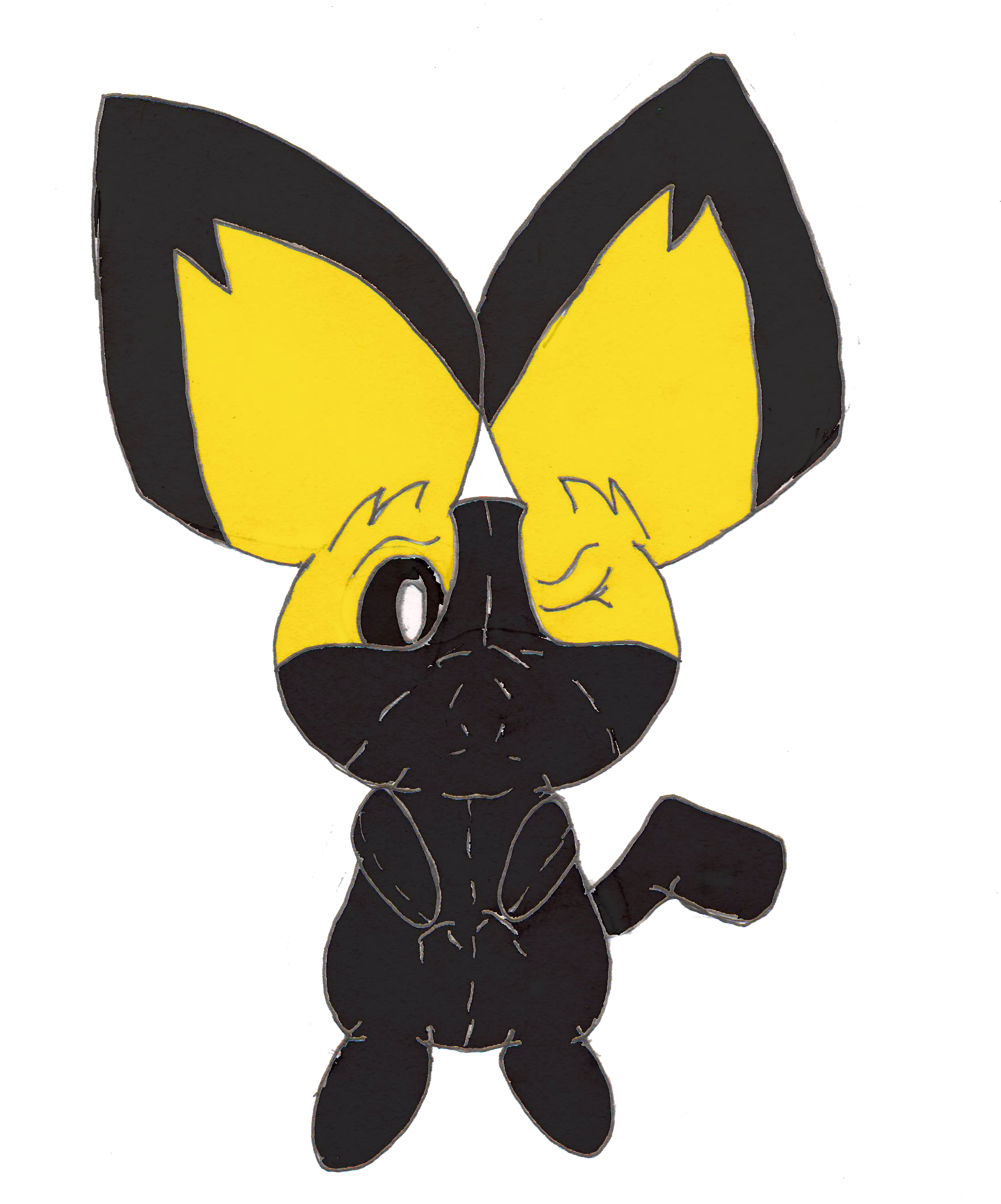 Ninja Pichu - December 14 (1763x2131), Png Download