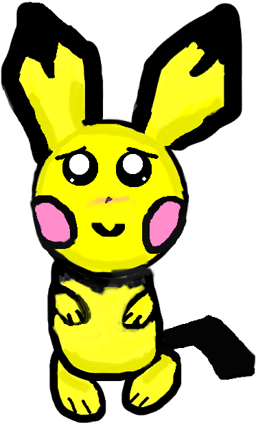 Sweet Lil' Pichu - Cartoon (460x687), Png Download