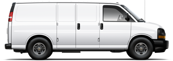 Chevrolet Express Work Van - 2016 Chevy Express Dimensions (600x213), Png Download