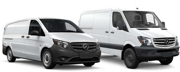 2018 Mercedes-benz Metris And Sprinter Vans - Cargo Van Metris Mercedes (600x265), Png Download