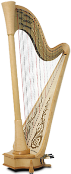 Harp Png - Harpe Instruments De Music (390x352), Png Download
