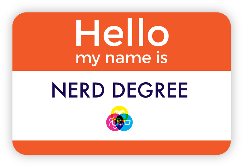 Too Nerd To Handle - Hello My Name Is Orange (800x711), Png Download
