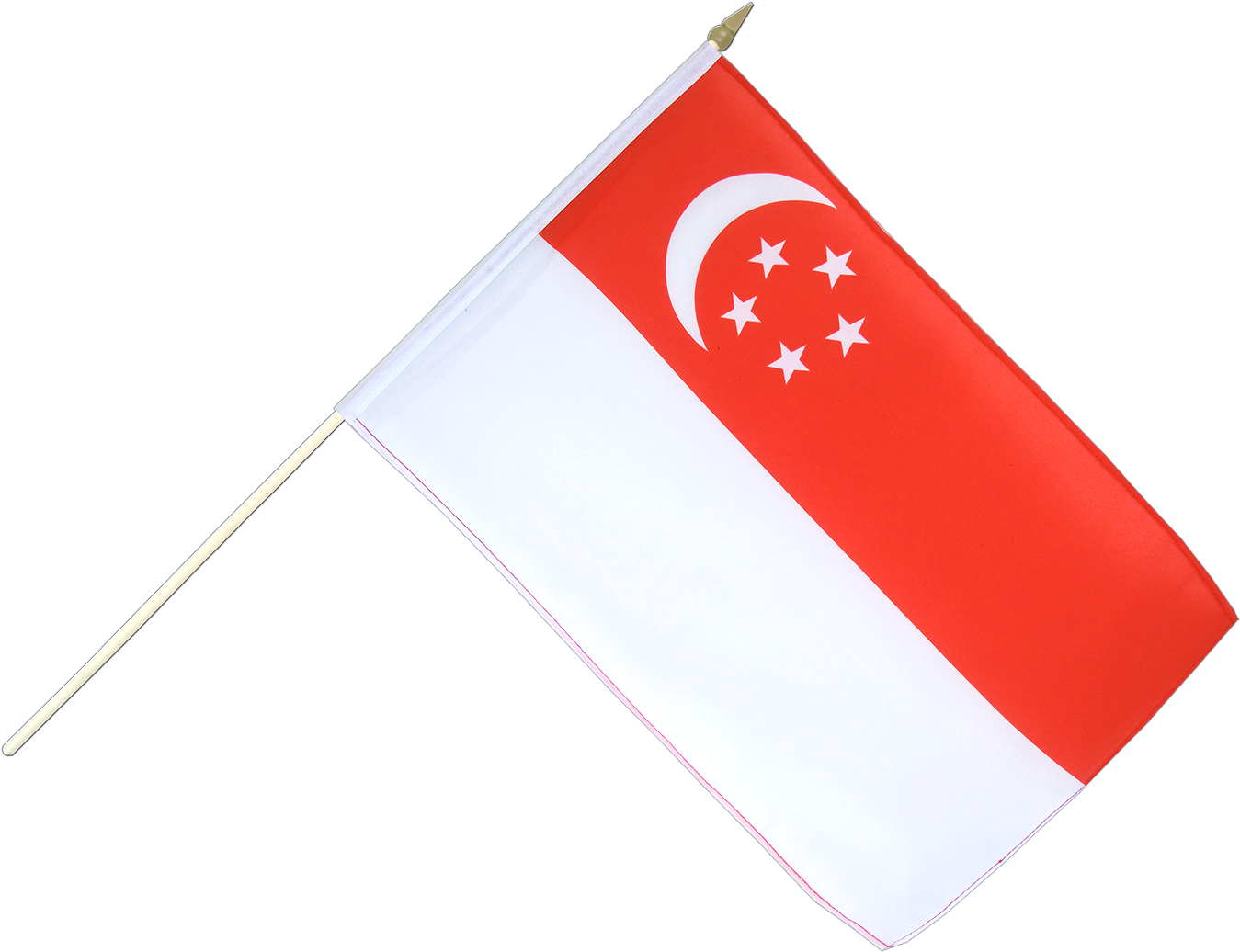 Download Hand Waving Flag 12x18 Singapore Flag With Stick Full Size Png Image Pngkit