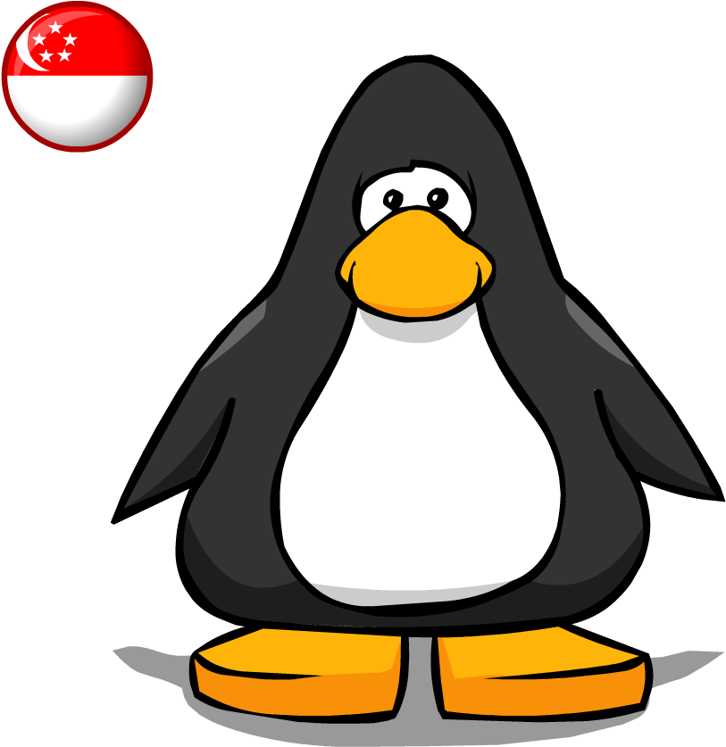 Singapore Flag Pc - Club Penguin (1050x1050), Png Download