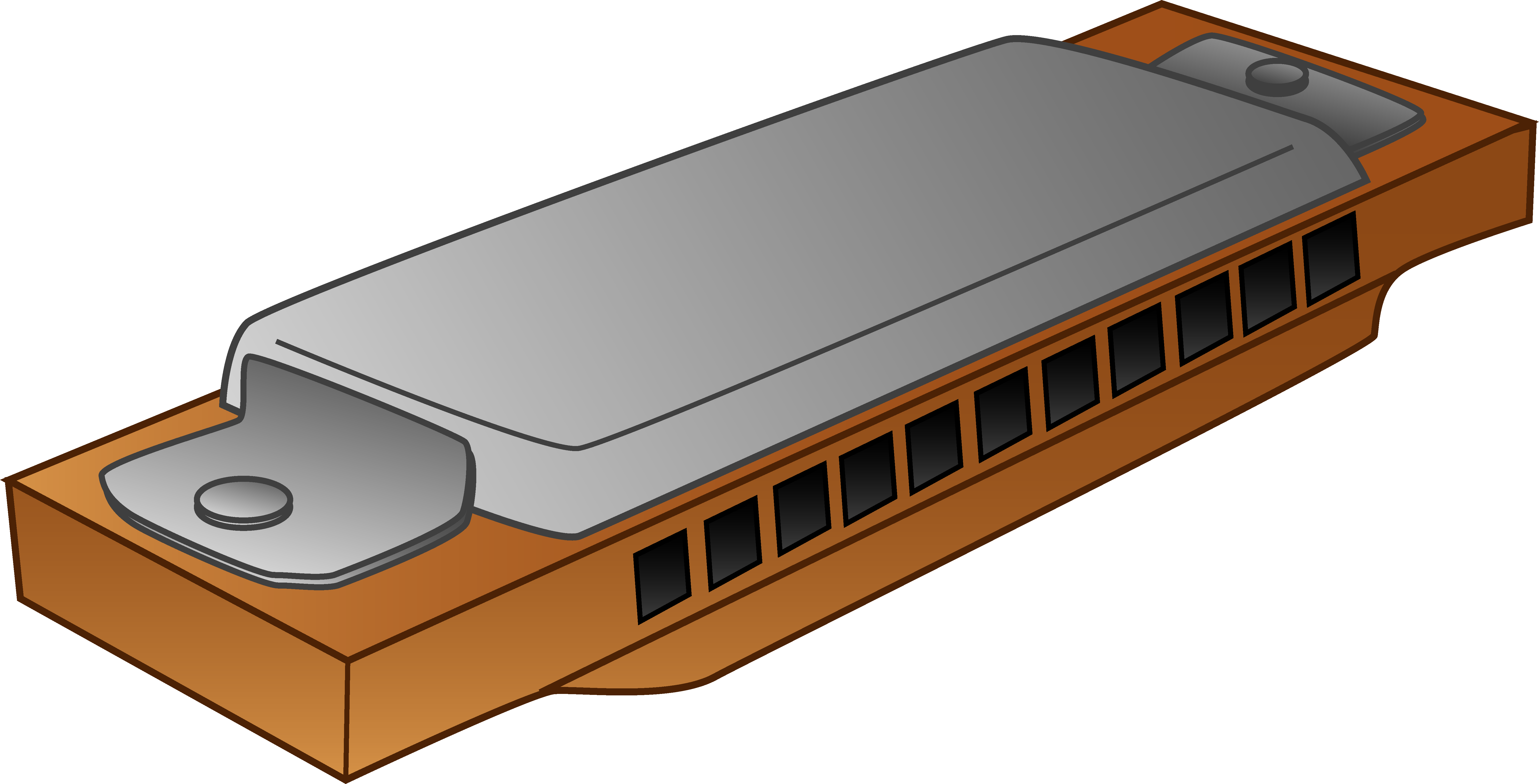 Harmonica Clipart - Clip Art Harmonica (6356x3238), Png Download