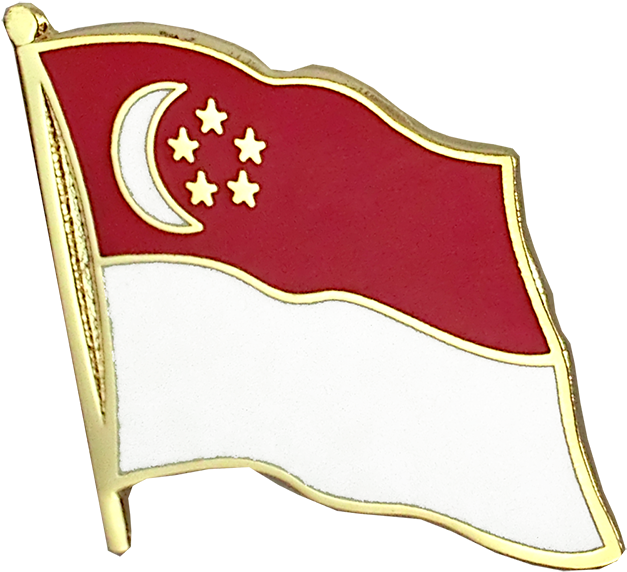 Flag Lapel Pin - Singapore - Flag Lapel Pin (1500x938), Png Download