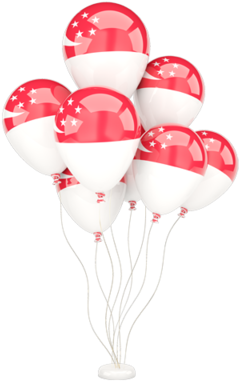 Illustration Of Flag Of Singapore - Indonesian Flag Balloon Png (640x480), Png Download