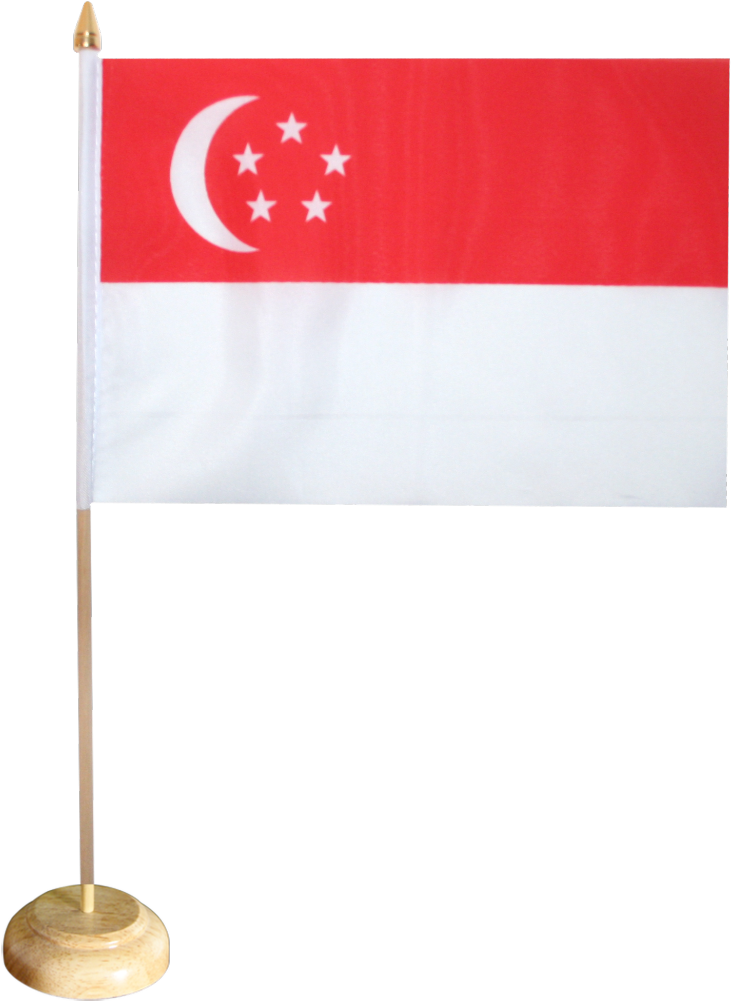 Singapore Table Flag - Singapore (1500x1176), Png Download
