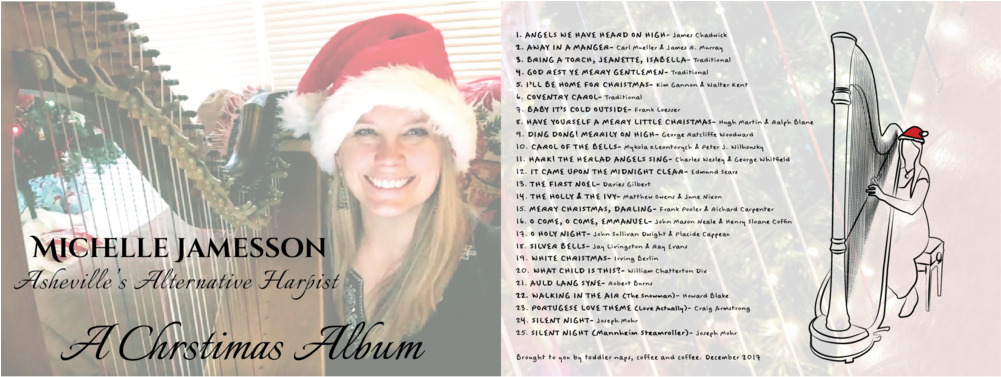 Christmas Album- Harp - Santa Claus (1000x385), Png Download