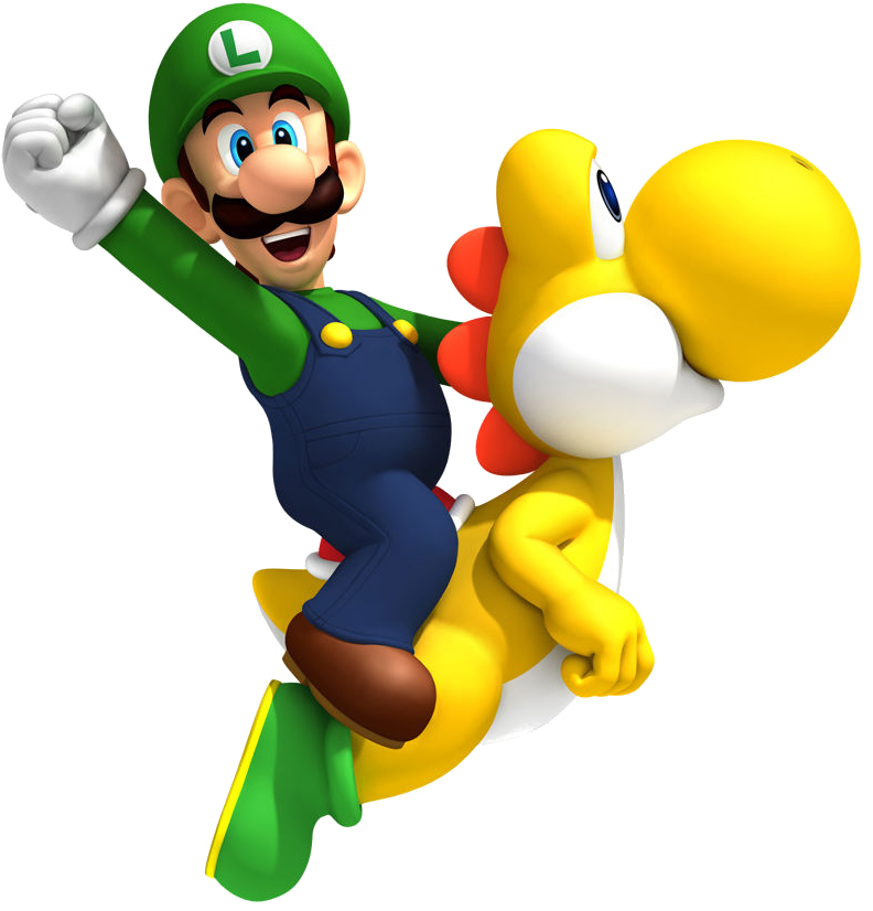Clip Free Image Yellow Yoshi And Luigi Artwork New - Mario And Luigi Birdo (830x826), Png Download