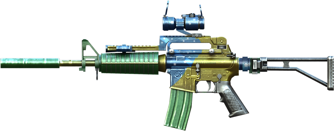 M4a1 Custom Brazil - Weapon (1280x720), Png Download