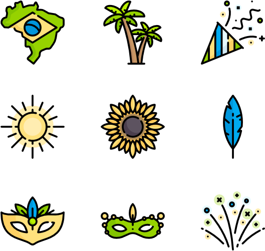 Brazilian Carnival - Icons Brazil (600x564), Png Download