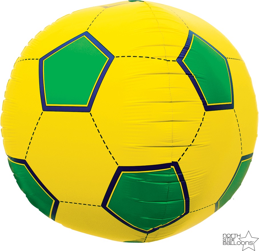 Soccer Ball Brazil Sphere 17 In* (1000x1000), Png Download