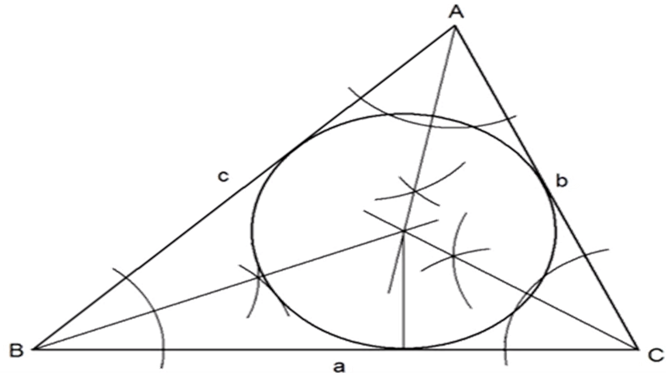 Internos Del Triángulo, Y Es El Centro De La Circunferencia - Line Art (1365x772), Png Download