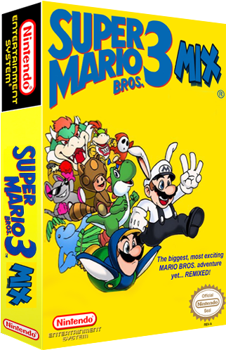 Super Mario Bros - Super Mario Bros 3mix Cover (337x508), Png Download