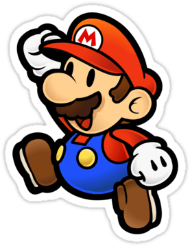 Super Mario Sticker - Paper Mario (375x375), Png Download