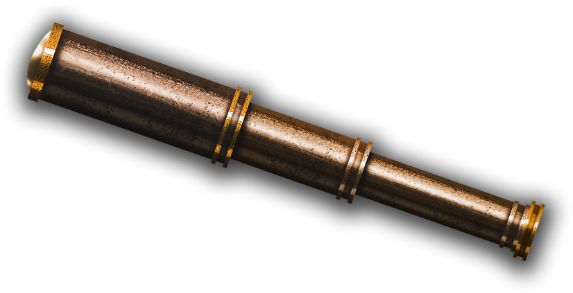 Spy Glass Png - Pirate Telescope Png (832x429), Png Download
