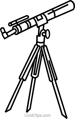Telescope - Telescope Line Drawing Png (302x480), Png Download