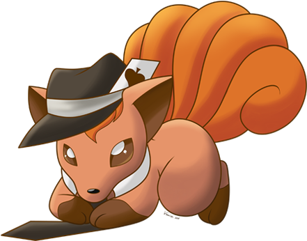 Vulpix With A Hat (455x347), Png Download
