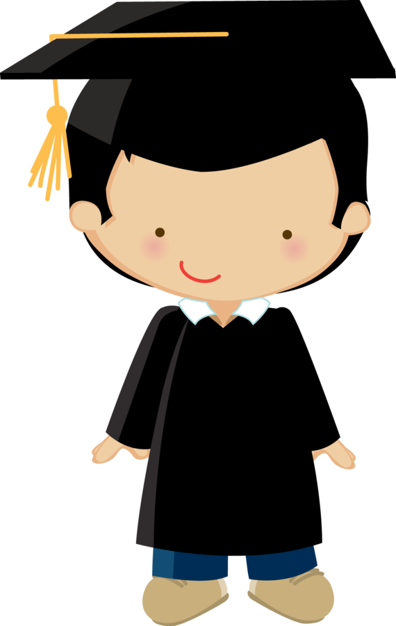 Formatura Bonecos Cute Em Png Pinterest Clip - Niños Graduados (570x900), Png Download