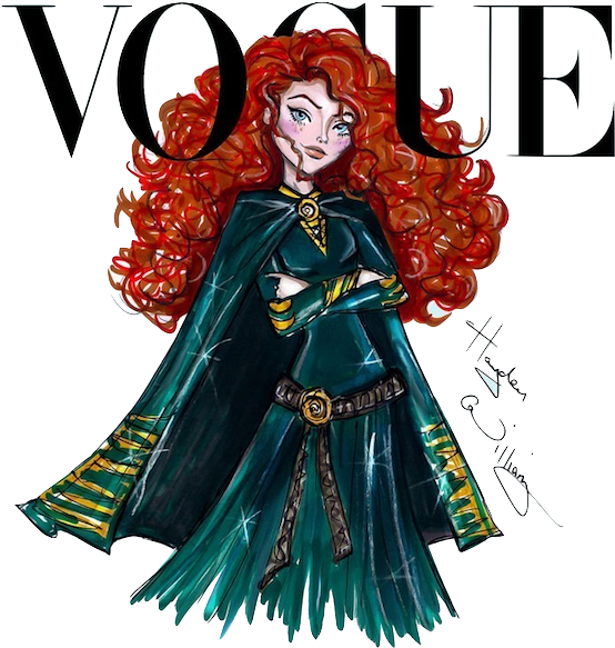 Disney Divas For Vogue By Hayden Williams - Vogue Merida Disney (560x656), Png Download