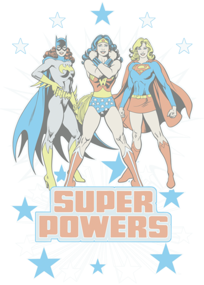 Dc Comics Super Powers X3 Women's T-shirt - Dc Super Heroes: My First Book Of Girl Power [board (400x558), Png Download