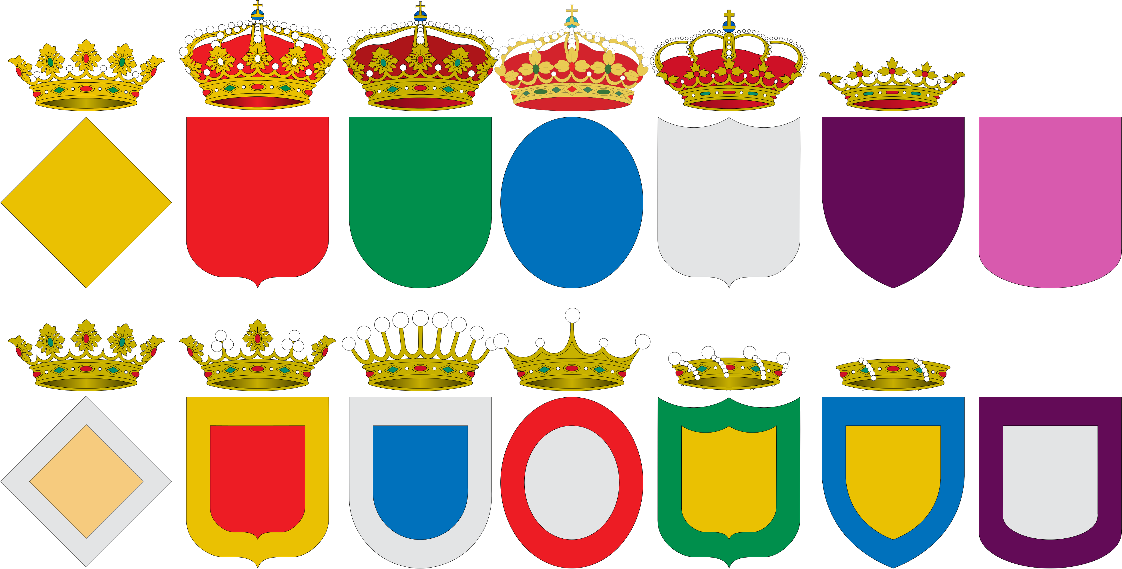 File - Formas-escudos - Svg - Escutcheon (4021x2048), Png Download