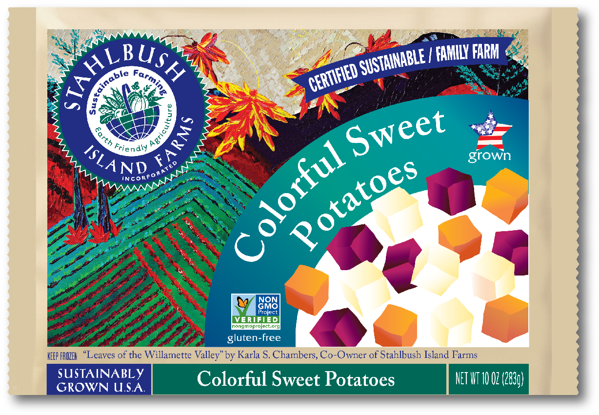 Our Colorful Sweet Potato Blend Is A Mixture Of White, - Stahlbush Island Farms Wild Rice - 10 Oz Bag (1254x938), Png Download