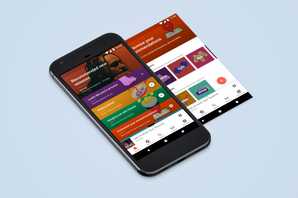 Google Play Music Redesign - Google Play Music (1000x667), Png Download
