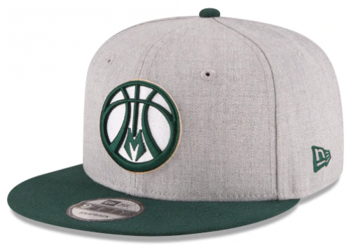 New Era Milwaukee Bucks Nba Heather 2tone Basic 9fifty - Atlanta Braves Father's Day Hat (500x600), Png Download