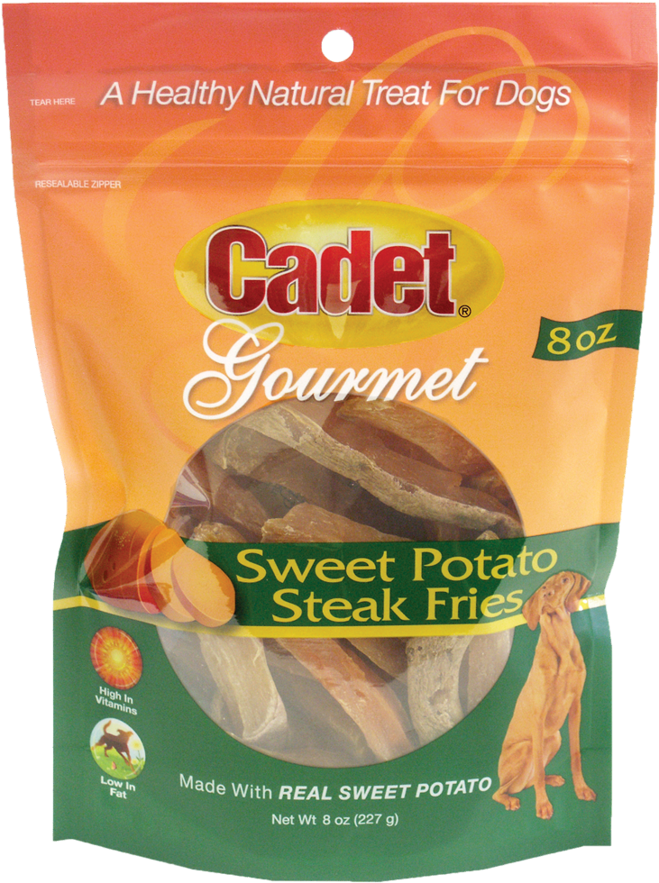 Cadet Dog Treats Sweet Potato Steak Fries 8 Oz (1000x1000), Png Download
