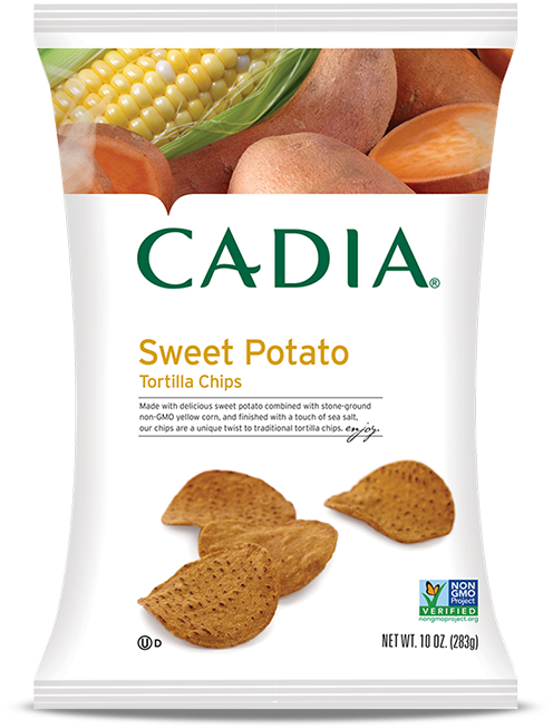 Our Sweet Potato Tortilla Chips Are Made With U - Cadia Organic Crushed Tomatoes With Basil (700x700), Png Download