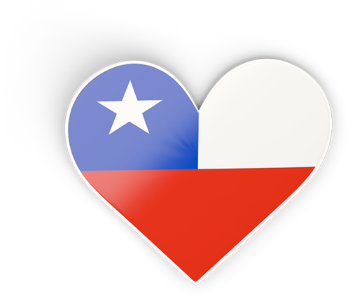 Chile Flag Png Heart (640x480), Png Download