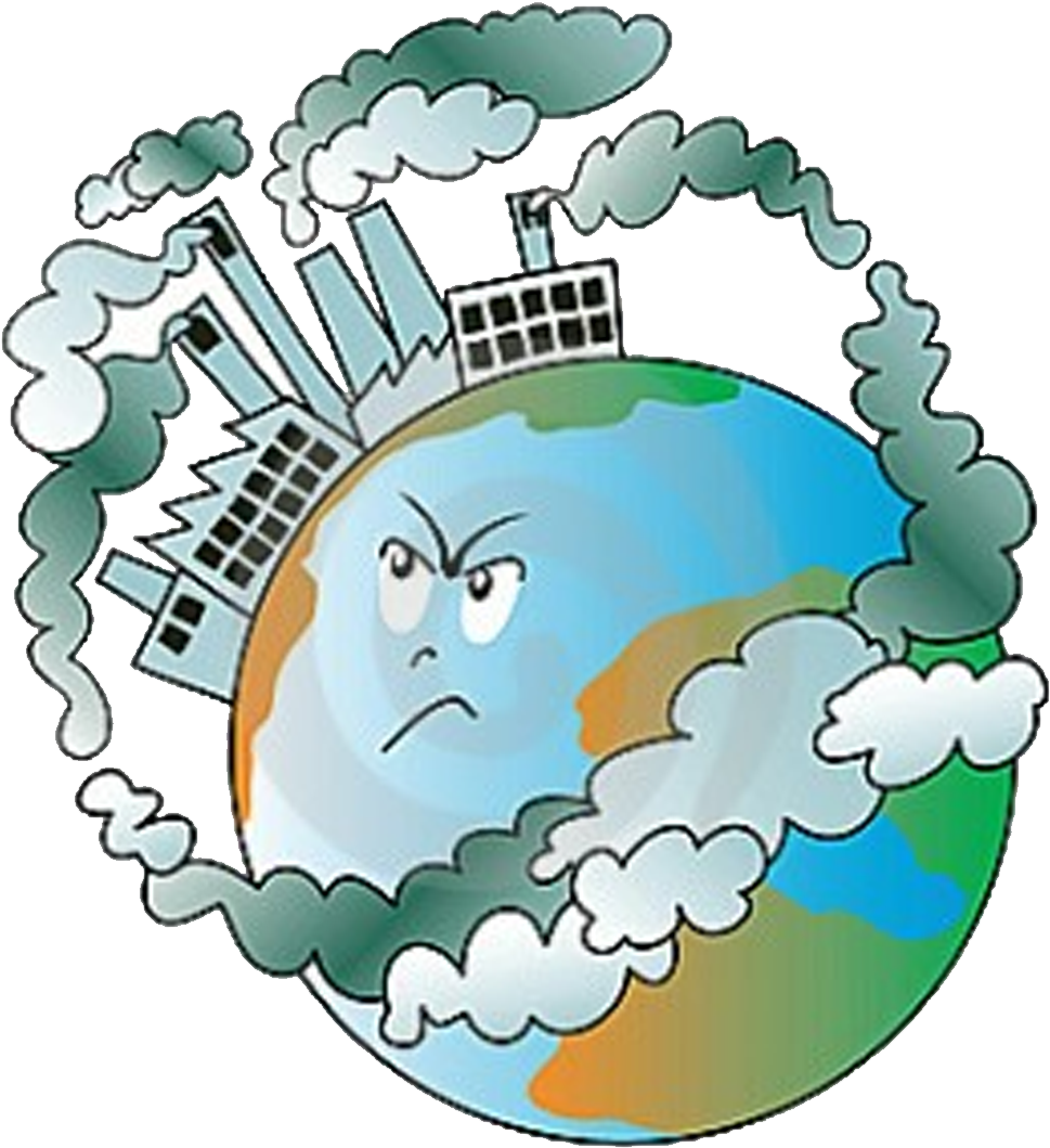 Air Pollution Soil Contamination Water Pollution Clip - Contaminacion Del Aire Dibujos (1120x1156), Png Download
