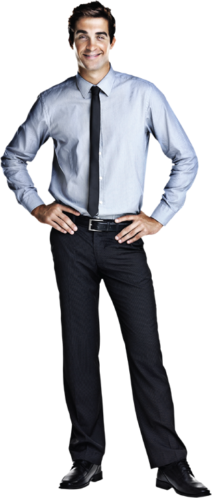 Hombre Png - Moda Social Masculina Png (310x725), Png Download