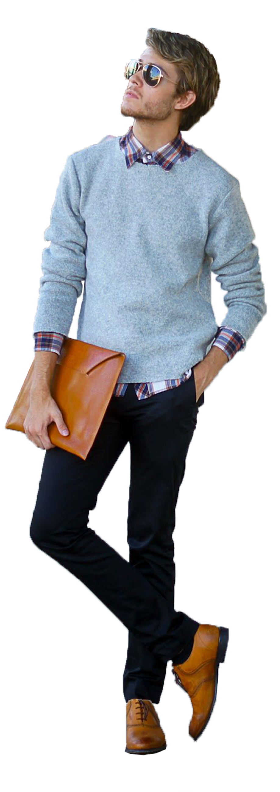 Hombre Modelo Chico Caucásica Gafas - Modelo Hombre Sport Png (919x2600), Png Download