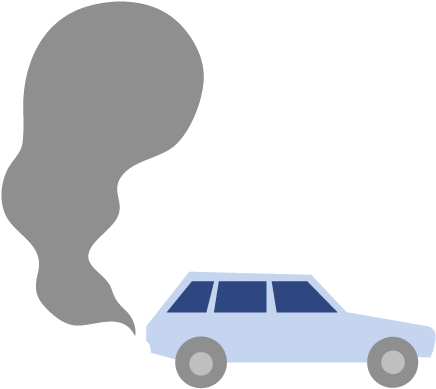 January - Car Cartoon Png Pollution (488x434), Png Download