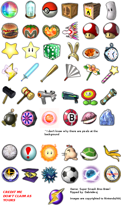 Image Result For Super Smash Bros - Super Smash Bros Items Sprites (393x662), Png Download