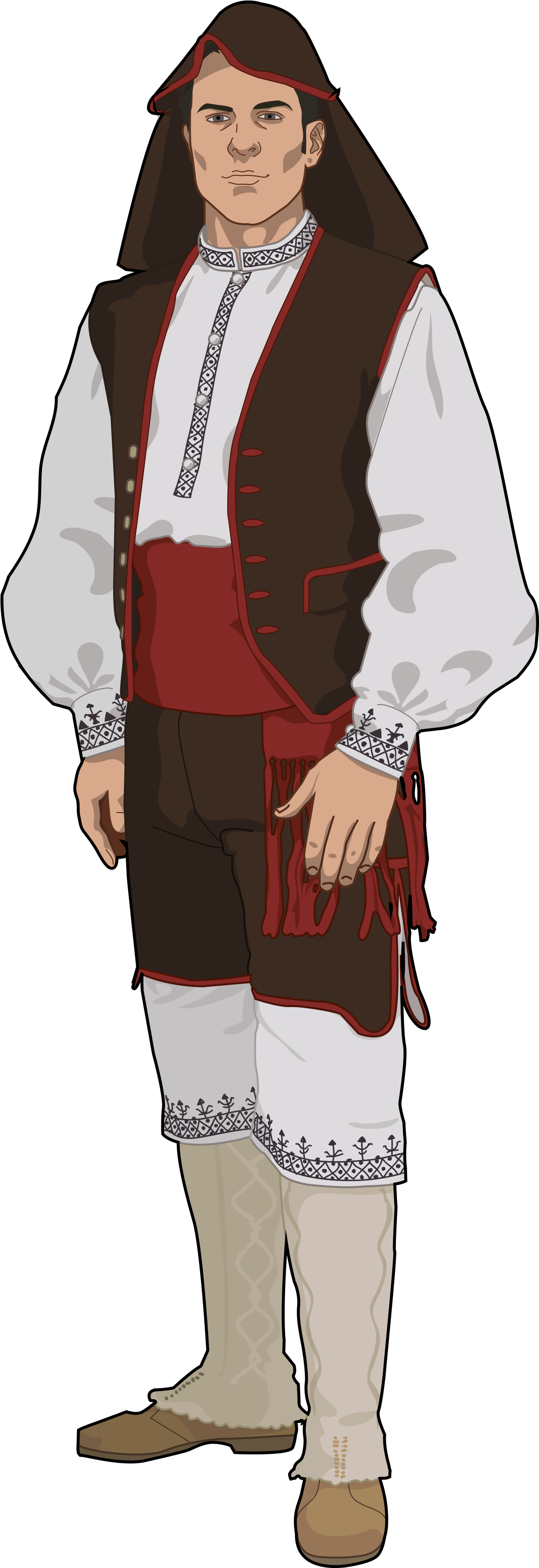 Traje Típico De La Palma Hombre - Traje Tipico De La Palma (2480x3508), Png Download