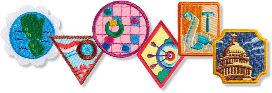 Girl Scout Badges - Girl Scouts Of The Usa (996x412), Png Download