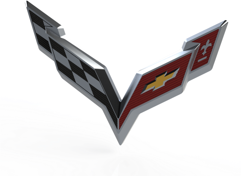 Corvette Logo 3d (800x640), Png Download