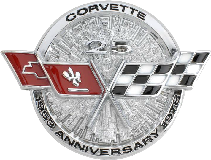 1978 Emblem 25th Anniversary - 1978 Corvette Emblem (711x543), Png Download