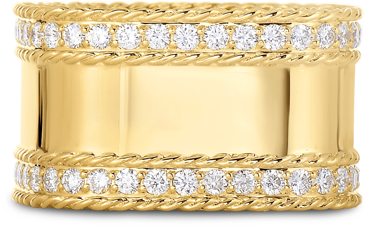 Roberto Coin Ring With Diamond Edges - Ceiling Fixture (800x800), Png Download