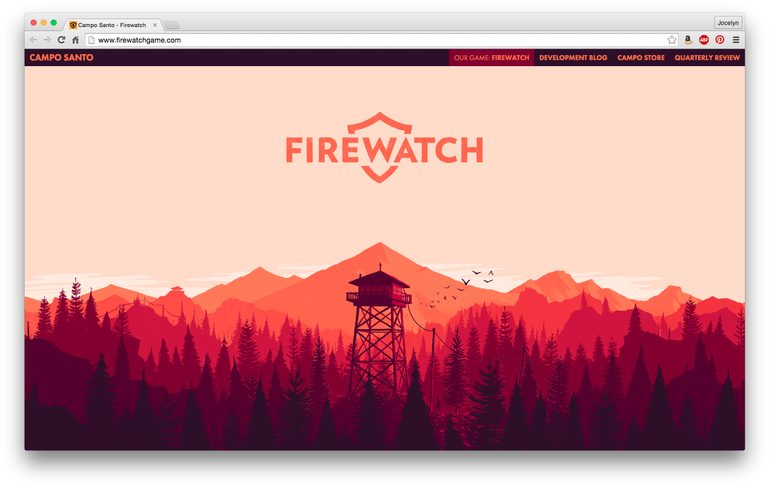 Beautiful Palette, Art Style, And Neat Landing Page - Firewatch Game Concept Art (1548x985), Png Download