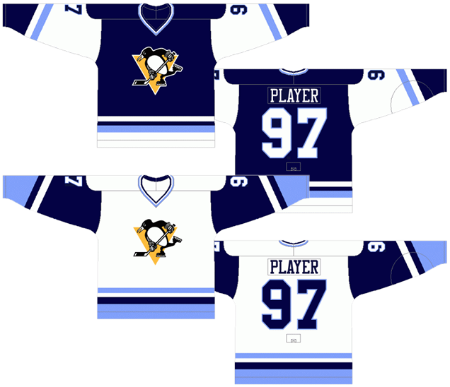 The Use Of Blue In The Early Days Of The Penguins' - Pittsburgh Penguins (636x548), Png Download