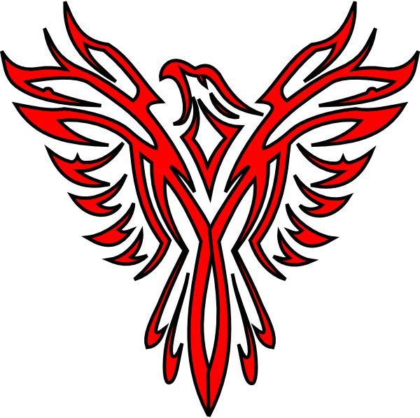 Red Phoenix Clip Art At Clker - Red Phoenix Logo Png (600x598), Png Download