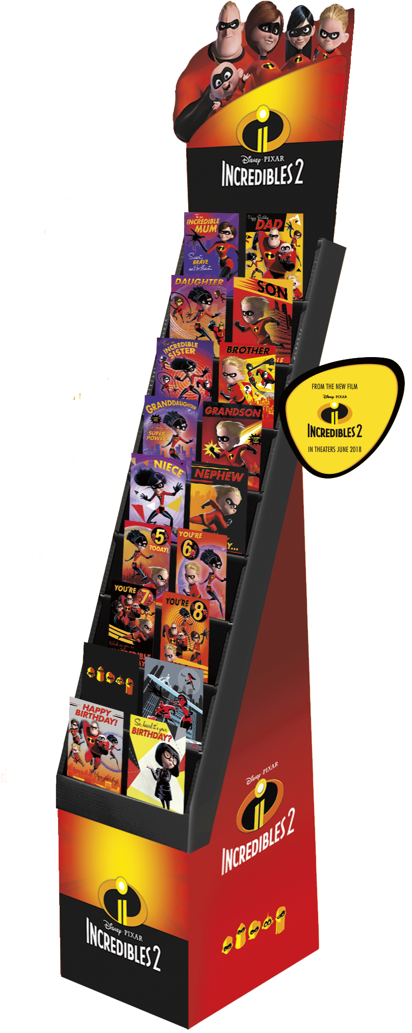 Ukg's Incredibles 2 Fsdu Will Feature All 18 Brand (814x2076), Png Download