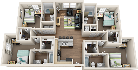4 Bedroom, 4 Bathroom - Orion On Orpington (540x304), Png Download