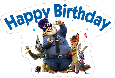 Viber Sticker «zootopia» - Zootopia Themed Birthday Party (490x317), Png Download