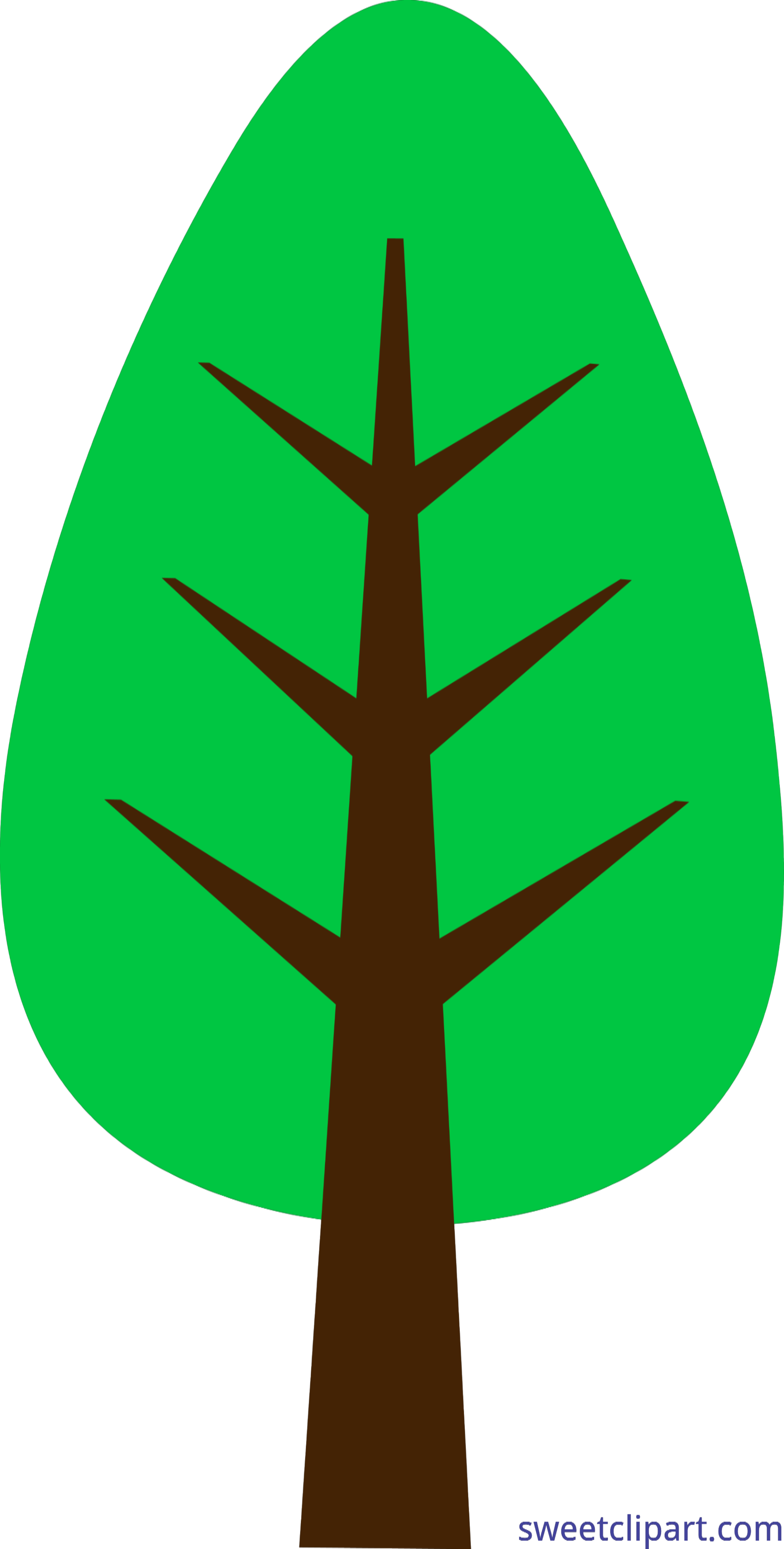 Pine Tree Clipart Transparent Tumblr - Tree Clip Art Simple (3128x6177), Png Download